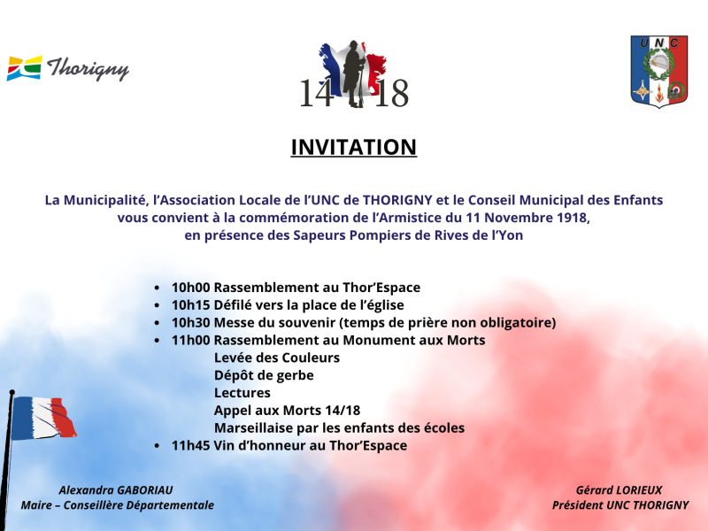 CEREMONIE COMMEMORATIVE DU 11 NOVEMBRE