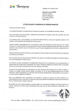 LETTRE OUVERTE A MONSIEUR LE PREMIER MINISTRE